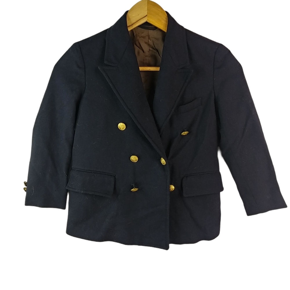 Bambergers Boys Navy Wool Blazer S 4 5